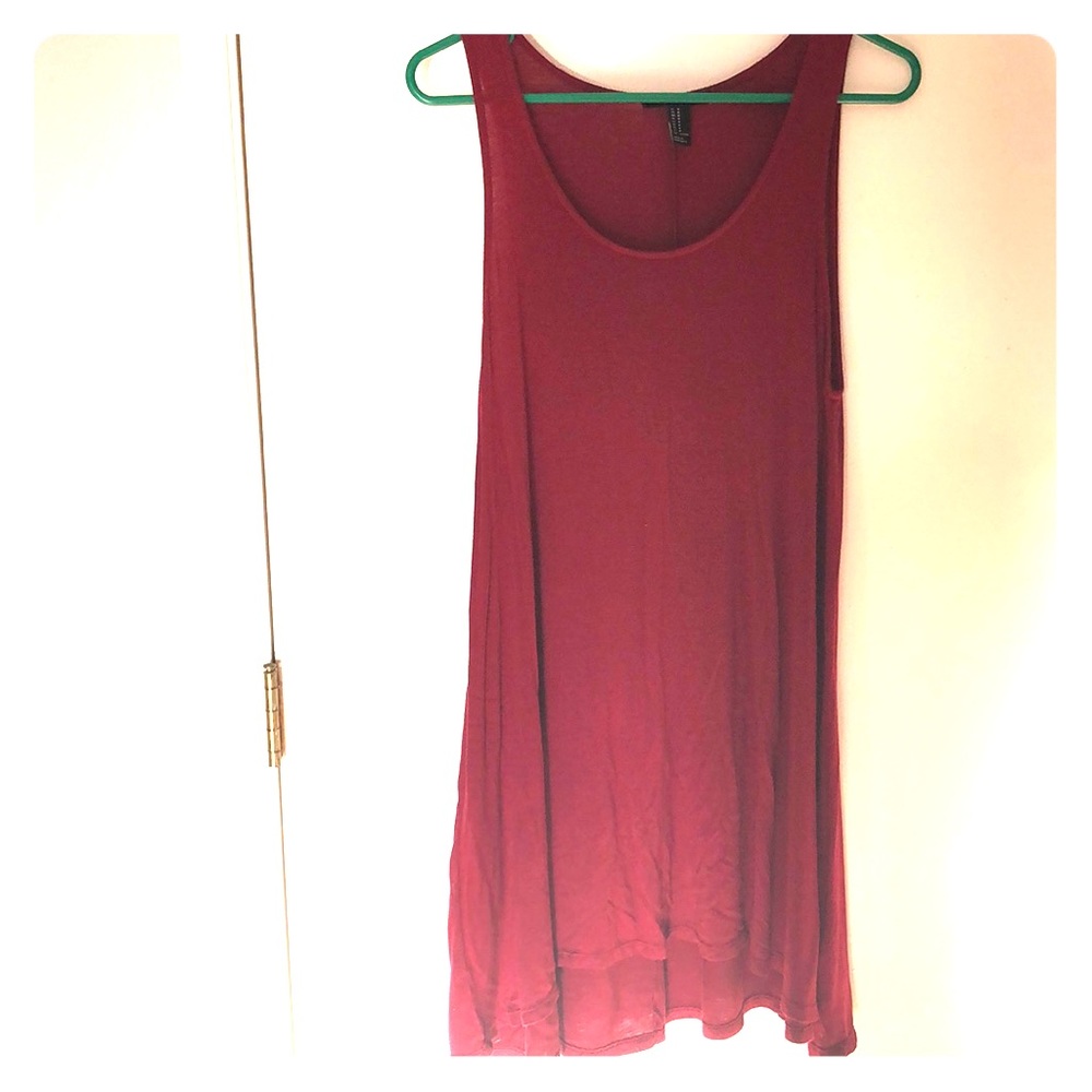Dark red mini dress